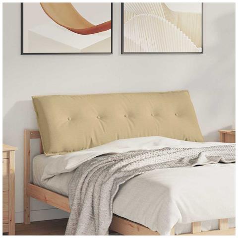 Cuscino per Schiena Grigio Verde 140 x 50 cm Tessuto in Cords - Foto 2