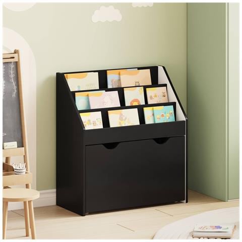 Libreria per Bambini Nero 60 x 29,5 x 69 cm Legno multistrato - Foto 2