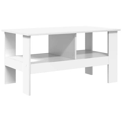 Tavolino da salotto Bianco 90 x 50 x 45 cm Legno multistrato - Foto 1
