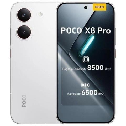 Poco X8 Pro 5G 512GB 8GB Ram Display 6.59" AMOLED 120Hz Main Camera 50+8MP Selfie 20MP Dual nanoSim HyperOS 3 Dimensity 8500 Ultra 6500mAh White - Foto 1