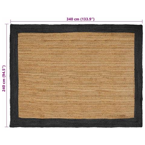 Tappeti per area Grigio Scuro 240 x 340 cm Juta - Foto 8