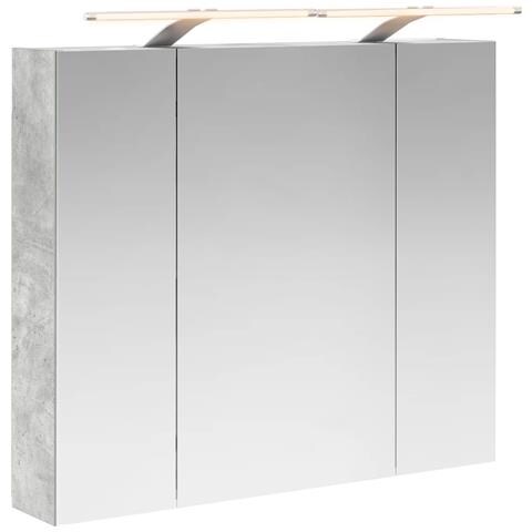 Mobiletto per specchio da bagno con lo scaffale Grigio cemento - Foto 1