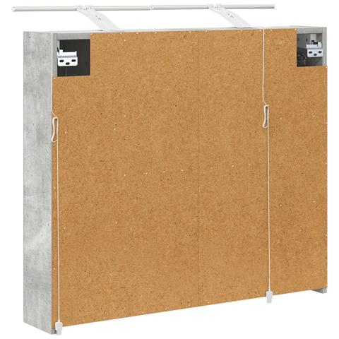 Mobiletto per specchio da bagno con lo scaffale Grigio cemento - Foto 9