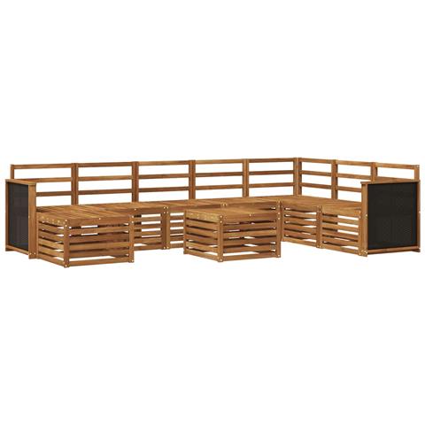 Set di divani da esterno 7 pcs Naturale - Foto 1