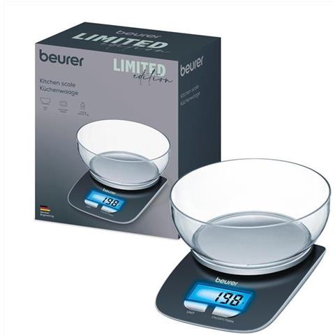 KS 25-LE2026 Bilancia da Cucina Digitale 3 kg con Ciotola da 1,2 L Display LCD Retroilluminato - Foto 1