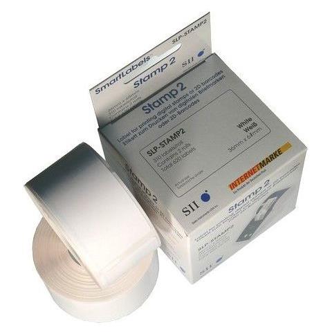 Etichetta codice a barre SLP-STAMP2 - 36 mm Larghezza x 67 mm Lunghezza - 2 / Scatola - Rettangolo - 310 / Rotolo - Termica diretta - Bianco - Foto 1