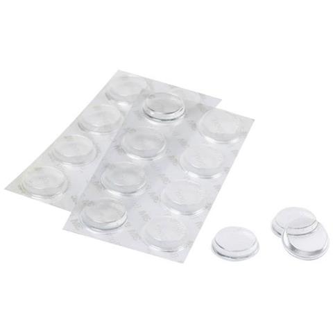 Piedino Di Fissaggio Autoadesivo, Rotondo Trasparente (ø X A) 19 Mm X 4 Mm 16 Pz. - Foto 1