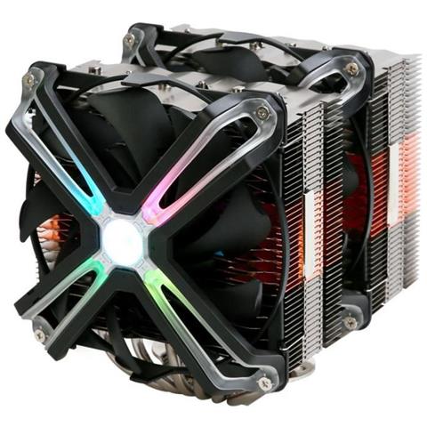 Cnps20x Ventola Per Pc Processore Refrigeratore 14 Cm Alluminio, Nero (Cnps20x Rgb Cpu Cooler With Dual 140mm Fans - Black)  - Foto 5