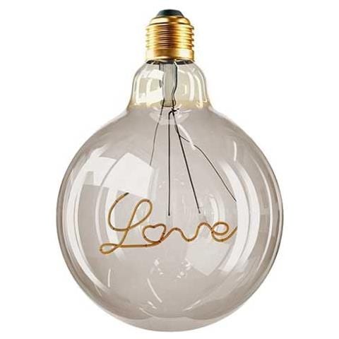 V-tac Vt-2205 Lampadina Led Scritta Love 5w Globo Filamento E27 G125 Vetro Ambrato Oscurato Bianco Caldo 2200k - Sku 2700 - Foto 1