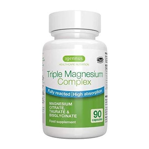 Triple Magnesio Complex Chelato Magnesio Integratore Con Magnesio Citrato Bisglicinato Taurato Vegan 90 Capsule - Foto 1