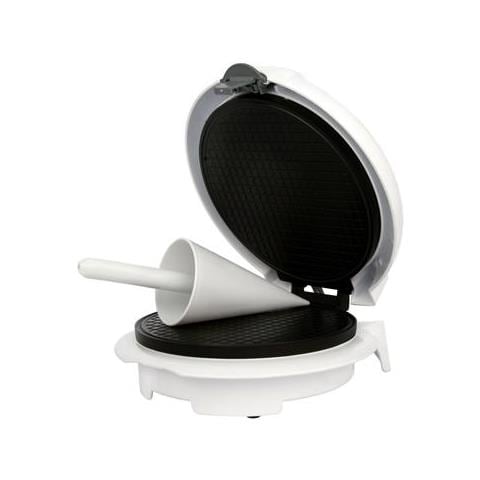 Waffle Maker Ad 3038 1500 W, Numero Di Pasticcini 1, Cono Di Ghiaccio, Bianco - Foto 2