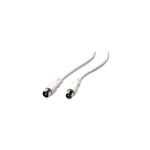 Cavo Prolunga antenna tv 1 spina + 1 presa iec 75 OHM - 5 mt - Foto 1