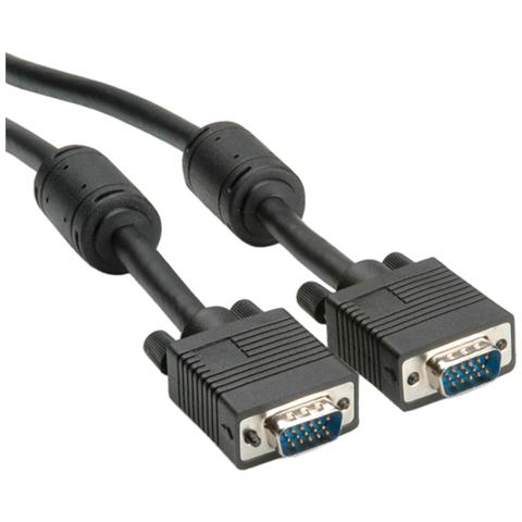 High Quality VGA Cable with Ferrite + DDC, HD15 M - HD15 M 10 m, 1 cm - Foto 1