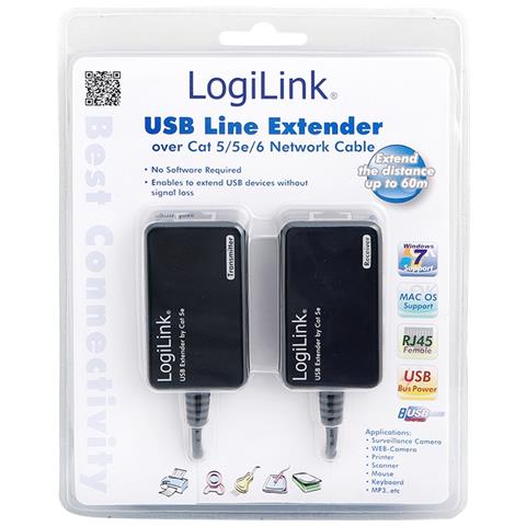Line Extender USB via CAT5/6 USB A USB A Nero cavo di interfaccia e adattatore - Foto 3