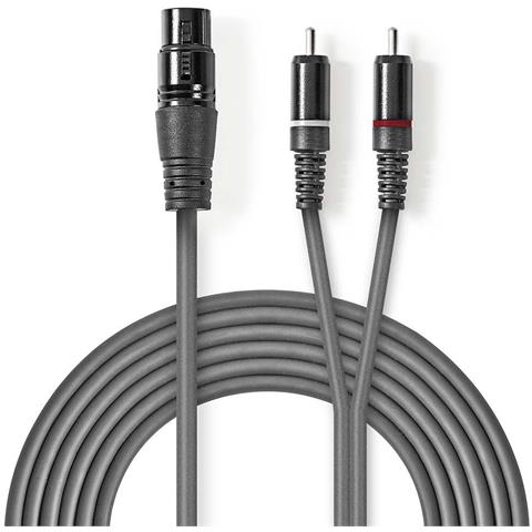COTH15220GY30 cavo audio 3 m XLR (3-pin) 2 x RCA Grigio - Foto 1
