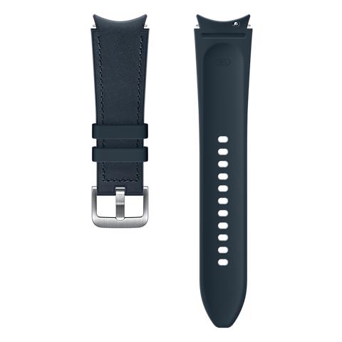Bracciale Galaxy Watch 4 Classic 20mm 130mm M / L In Pelle Resistente, Blu Marine - Foto 1