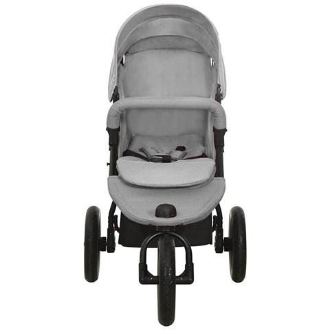 Passeggino Gemellare Grigio Chiaro In Acciaio - Foto 2