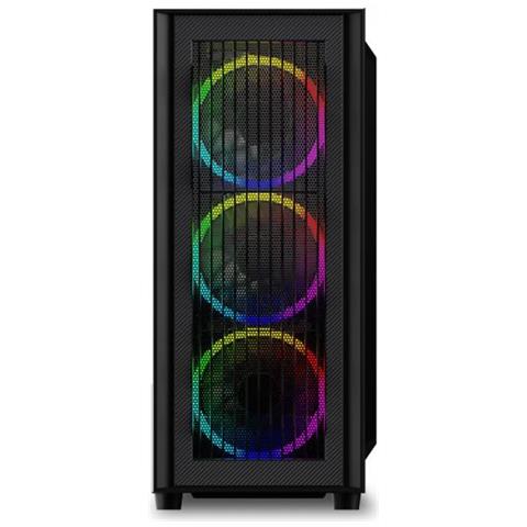 Case RGB Wave Midi Tower ATX / micro ATX / Mini-ITX 3 Porte USB 3.2 Colore Nero (Finestrato) - Foto 2