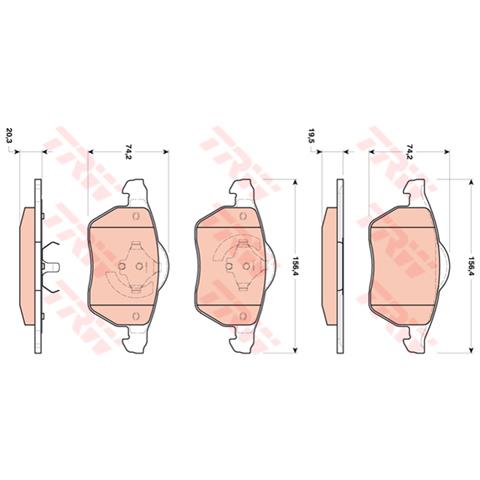 Pattini Freno Saab 9-5 Estate (ys3e) 2.0 T Biopow Gdb1717 - Foto 1