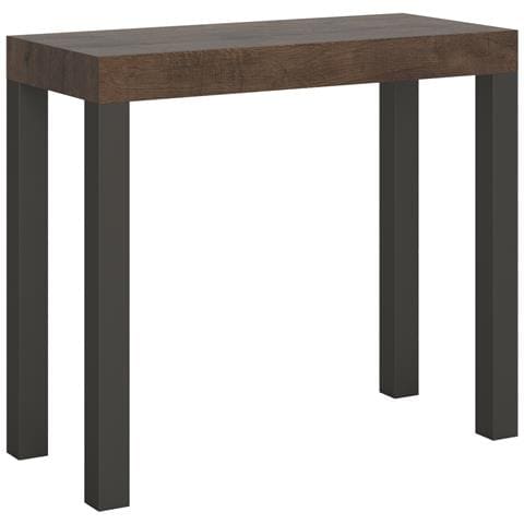 Consolle Allungabile 90x40/300 Cm Everyday Telaio Antracite - Noce - Foto 6