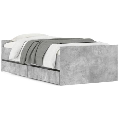 Giroletto Con Cassetti Grigio Cemento 90x200 Cm - Foto 2