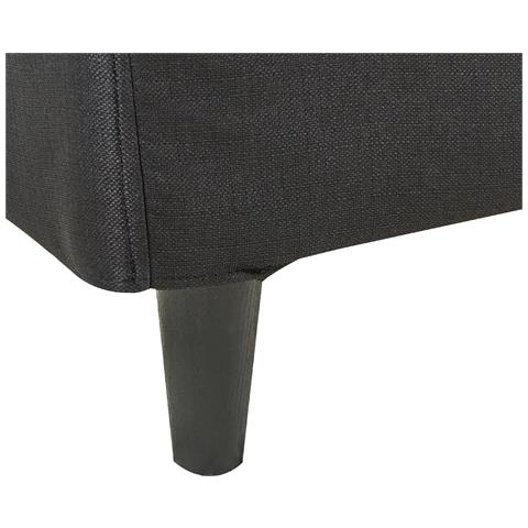 Copritelaio Tessuto Nero 140 X 200 Cm Per Letto Fitou - Foto 6