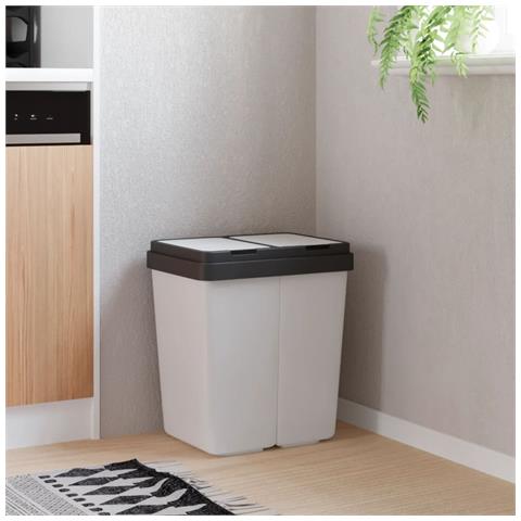 Cestino Doppio Bianco 2x25 L - Foto 1