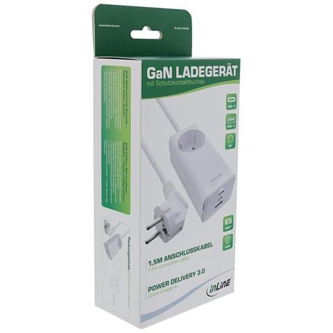 Alimentatore USB, caricatore GaN, 2x USB-C, 1x USB-A, PD 3.0 - Foto 2