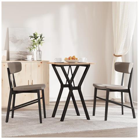 Tavolo Da Pranzo Telaio A Y 50x50x75 Cm Massello Pino E Ghisa - Foto 3