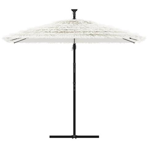 Ombrellone Giardino Con Palo In Acciaio Bianco 269x269x235 Cm - Foto 3