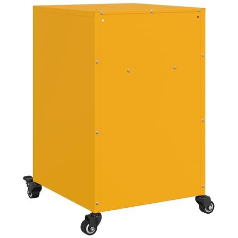 Comodino Giallo Senape 36x39x59 cm in Acciaio - Foto 2