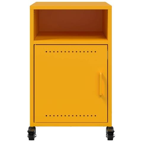 Comodino Giallo Senape 36x39x59 cm in Acciaio - Foto 10