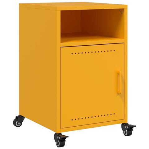 Comodino Giallo Senape 36x39x59 cm in Acciaio - Foto 1