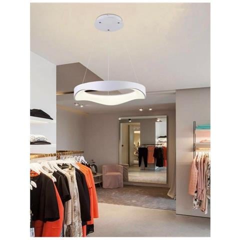 Lampadario Plafoniera Led A Onda 38 W 3 Colorazioni Luce Bianca Calda Naturale - Foto 1