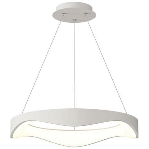 Lampadario Plafoniera Led A Onda 38 W 3 Colorazioni Luce Bianca Calda Naturale - Foto 2