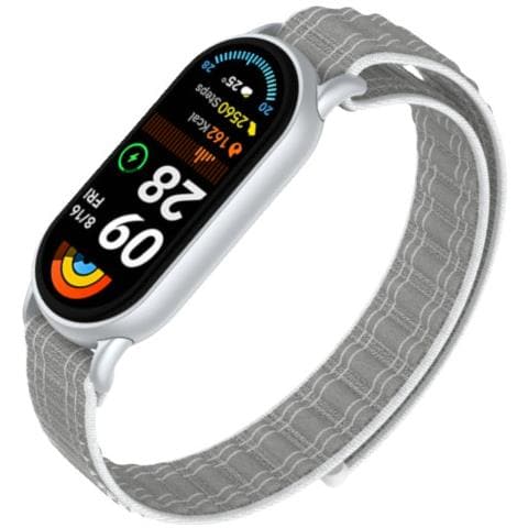 Cinturino Sportivo In Nylon Traspirante Xiaomi Mi Band 9 Grey - Foto 4
