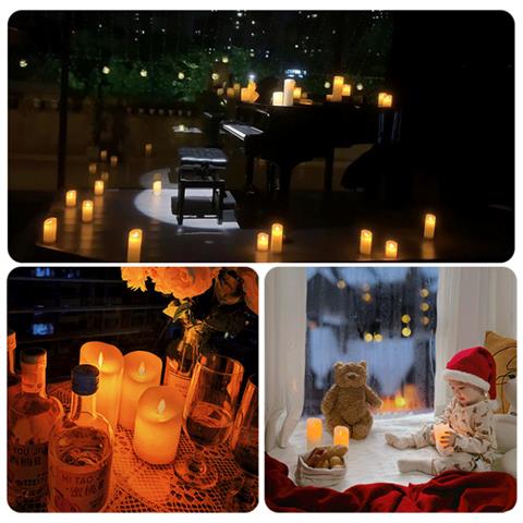 Luce A Candela A Led, Candele Senza Fiamma Con Sfarfallio Realistico, A Batteria M - Foto 4