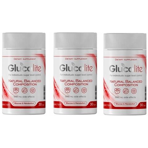 3x Glucolite Integratore Alimentare Di Supporto Per La Regolazione Degli Zuccheri 30 Capsule - Foto 1
