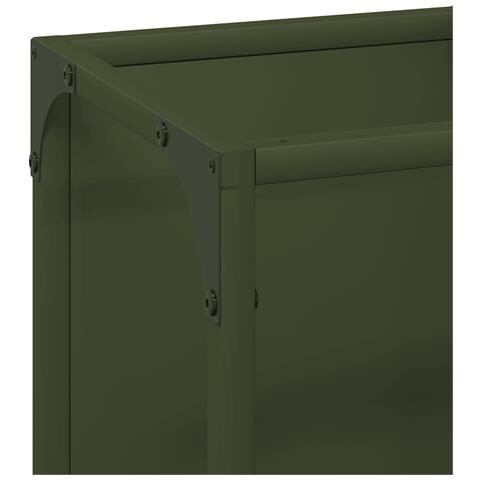 Rastrelliera per Legna da Ardere Verde Oliva 25x25x60 cm - Foto 2
