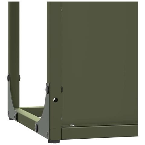 Rastrelliera per Legna da Ardere Verde Oliva 25x25x60 cm - Foto 10