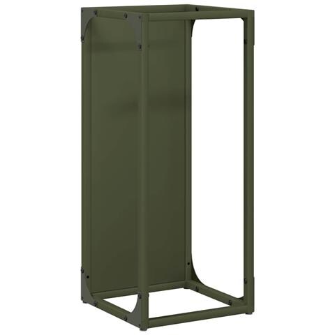 Rastrelliera per Legna da Ardere Verde Oliva 25x25x60 cm - Foto 1