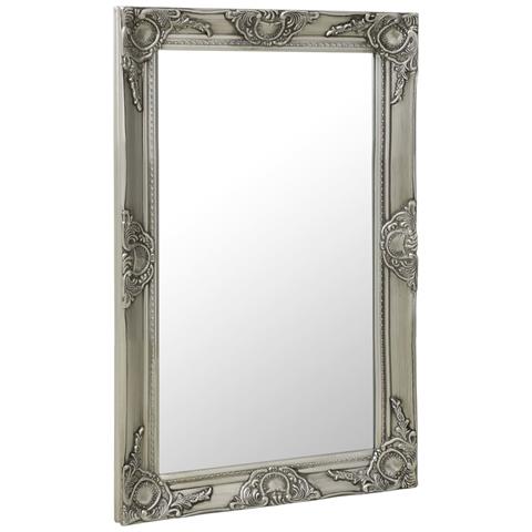 Lusso Casadino -  Specchio Da Parete Stile Barocco 50x80 Cm Argento - Foto 1