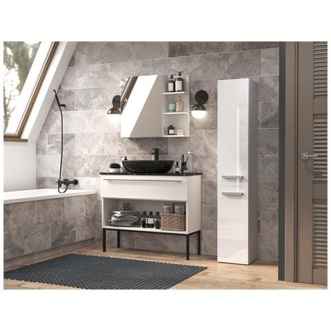 NEL IV BIEL POL armadietto di conservazione per bagno Bianco - Foto 2