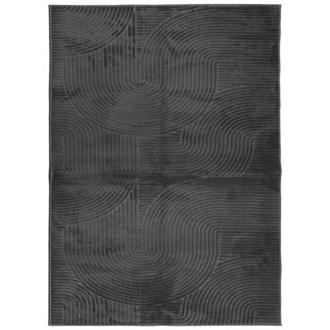 Lusso Casadino - Tappeto Iza A Pelo Corto Aspetto Scandinavo Antracite 240x340cm - Foto 1