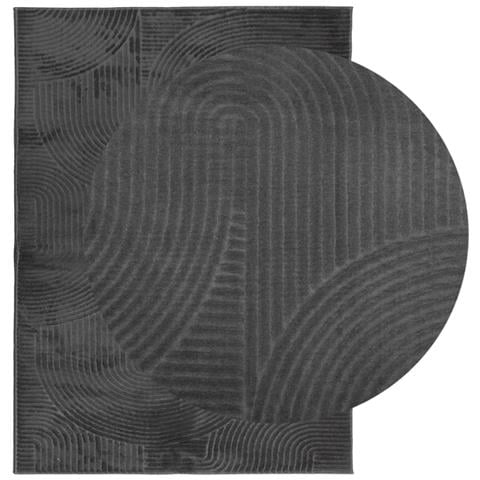 Lusso Casadino - Tappeto Iza A Pelo Corto Aspetto Scandinavo Antracite 240x340cm - Foto 2