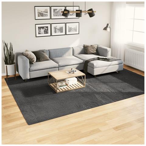 Lusso Casadino - Tappeto Iza A Pelo Corto Aspetto Scandinavo Antracite 240x340cm - Foto 8