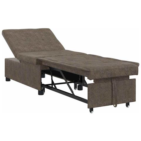 Divano Letto Grigio scuro 67 x 194 x 38 cm - Foto 1