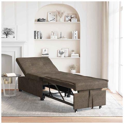 Divano Letto Grigio scuro 67 x 194 x 38 cm - Foto 2