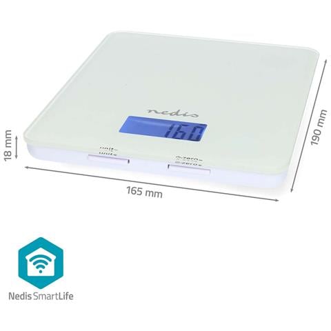 Smartlife Bilancia Da Cucina Bluetooth Con Display Retroilluminato Da 5 Kg, Bianco - Foto 2