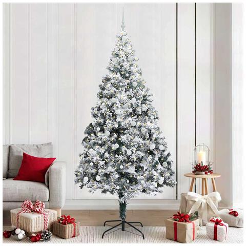 Albero di Natale artificiale con 300 LED Bianco 240 cm - Foto 2